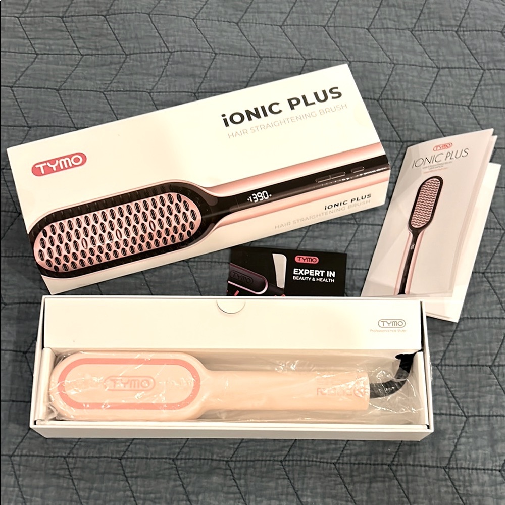 TYMO Ionic Plus Hair Straightening Brush-Pink